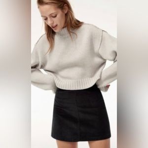 Aritzia Wilfred Free Black Aaliyah Corduroy Mini Skirt